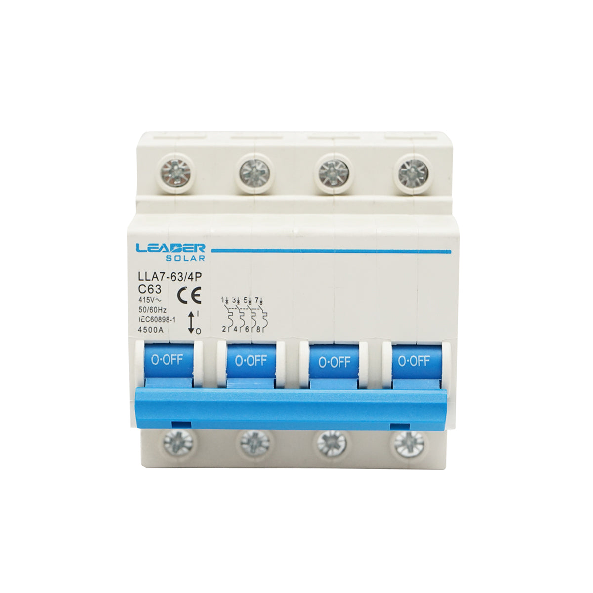 Automatic circuit breaker 4P-63A-415VAC Leader